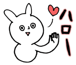 A cute rabbit and a lot of heart marks sticker #3737009