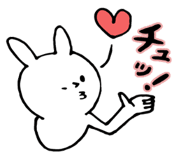 A cute rabbit and a lot of heart marks sticker #3737017