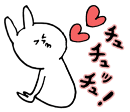A cute rabbit and a lot of heart marks sticker #3737018