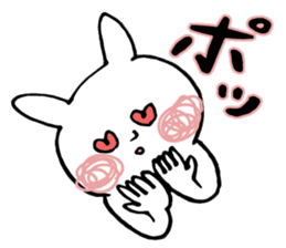 A cute rabbit and a lot of heart marks sticker #3737028