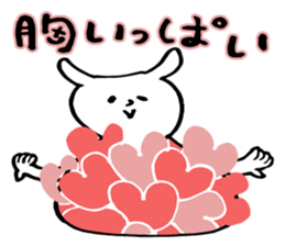 A cute rabbit and a lot of heart marks sticker #3737033