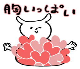 A cute rabbit and a lot of heart marks sticker #3737033