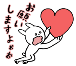 A cute rabbit and a lot of heart marks sticker #3737036