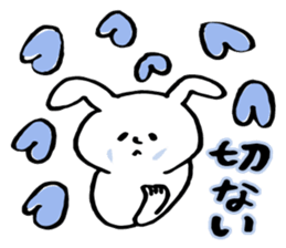 A cute rabbit and a lot of heart marks sticker #3737042