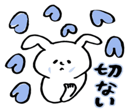 A cute rabbit and a lot of heart marks sticker #3737042