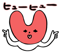 A cute rabbit and a lot of heart marks sticker #3737046