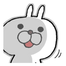 Arrogant Bunny with Baby Chick sticker #3737610