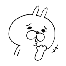 Arrogant Bunny with Baby Chick sticker #3737612