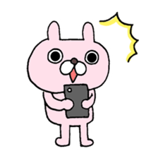 Arrogant Bunny with Baby Chick sticker #3737623