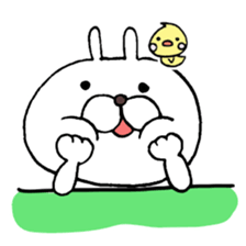 Arrogant Bunny with Baby Chick sticker #3737643