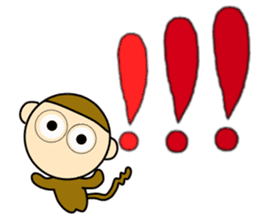 Onomatopoeia and sound effects to monkey sticker #3737824
