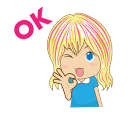 Lovely Blonde Girl sticker #3738697