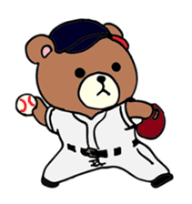 baseball bear sticker #3738807