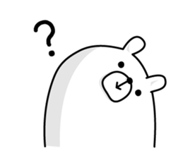 Basic set of a white bear sticker #3743472