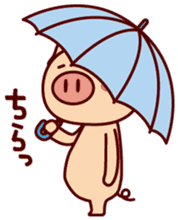 rainy pig sticker #3743945