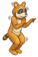 Funny animal suit sticker #3744618