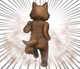 Funny animal suit sticker #3744629