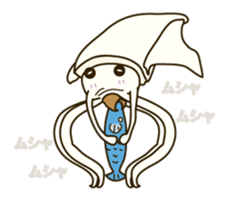 unmotivated squid sticker #3744788