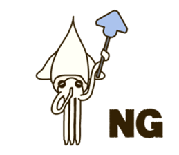 unmotivated squid sticker #3744795