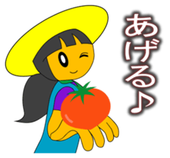 Cheerful better-ender agricaltural girl2 sticker #3745424