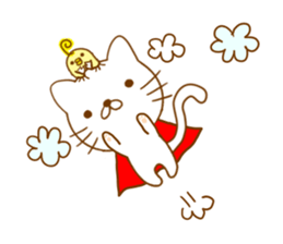 White cat everyday sticker #3745768