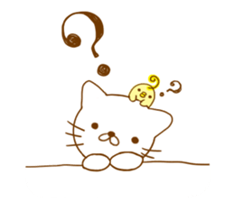 White cat everyday sticker #3745796