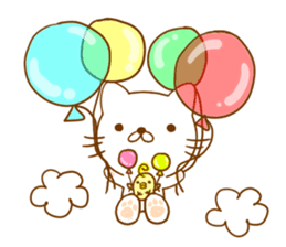 White cat everyday sticker #3745804