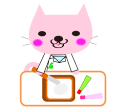 pharmacist of a cat sticker #3745931