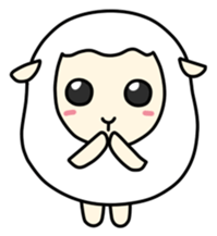 Round White Sheep sticker #3746167