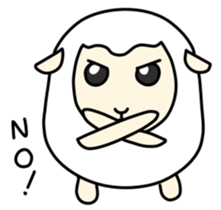 Round White Sheep sticker #3746171