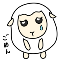 Round White Sheep sticker #3746175