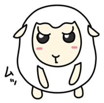 Round White Sheep sticker #3746176