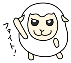 Round White Sheep sticker #3746177