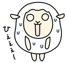 Round White Sheep sticker #3746180