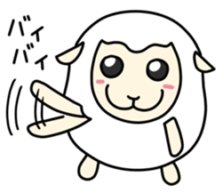 Round White Sheep sticker #3746181