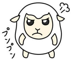 Round White Sheep sticker #3746182