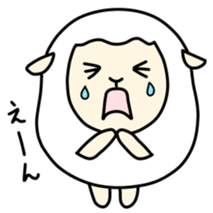 Round White Sheep sticker #3746184