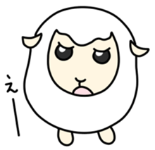 Round White Sheep sticker #3746185