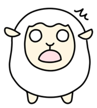 Round White Sheep sticker #3746188