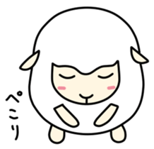 Round White Sheep sticker #3746194