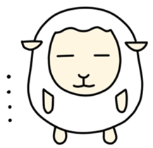 Round White Sheep sticker #3746195