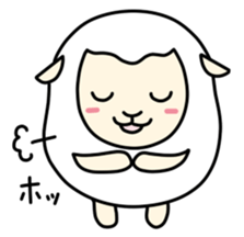 Round White Sheep sticker #3746198
