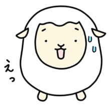 Round White Sheep sticker #3746200
