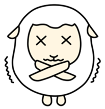 Round White Sheep sticker #3746204