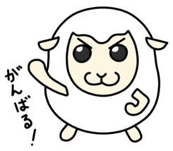 Round White Sheep sticker #3746205
