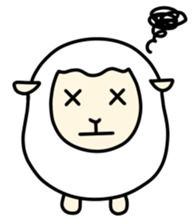 Round White Sheep sticker #3746206