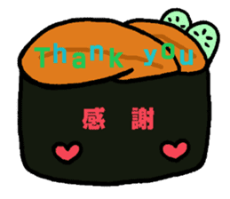 sushi and kanji sticker #3747177