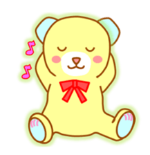 It is a blue ear of cute bear sticker #3747689