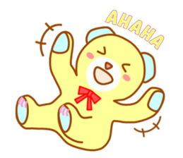 It is a blue ear of cute bear sticker #3747691