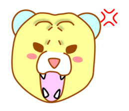 It is a blue ear of cute bear sticker #3747693